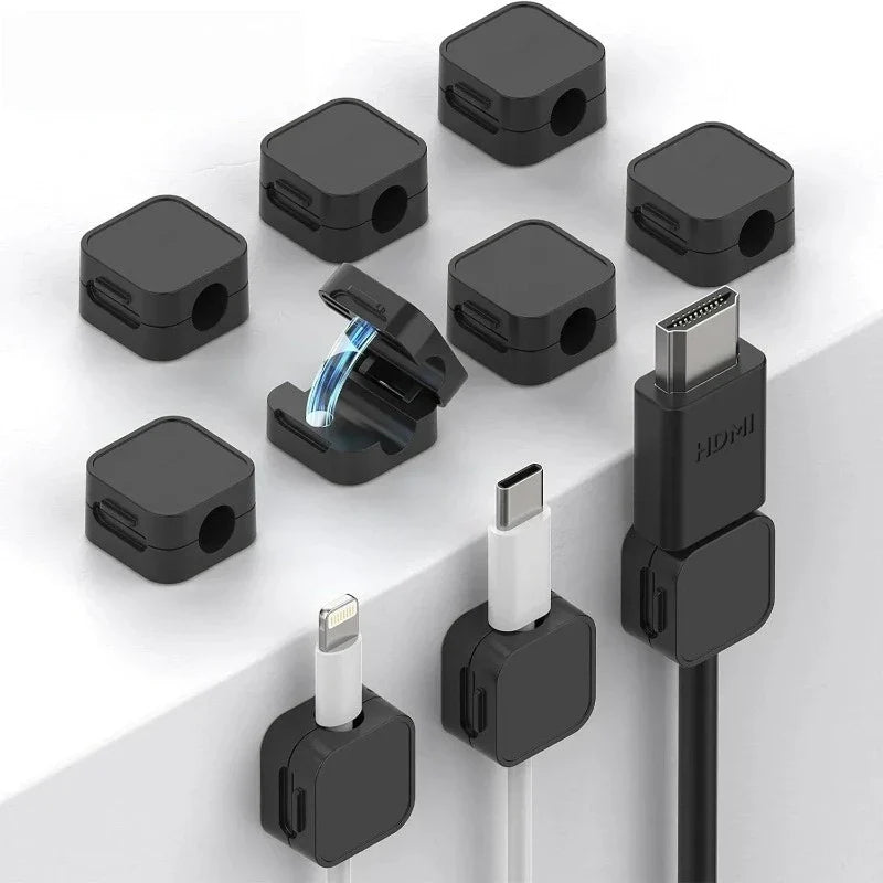 Adhesive Cable Clips | Cord Holder for Desk, Car & Wall
