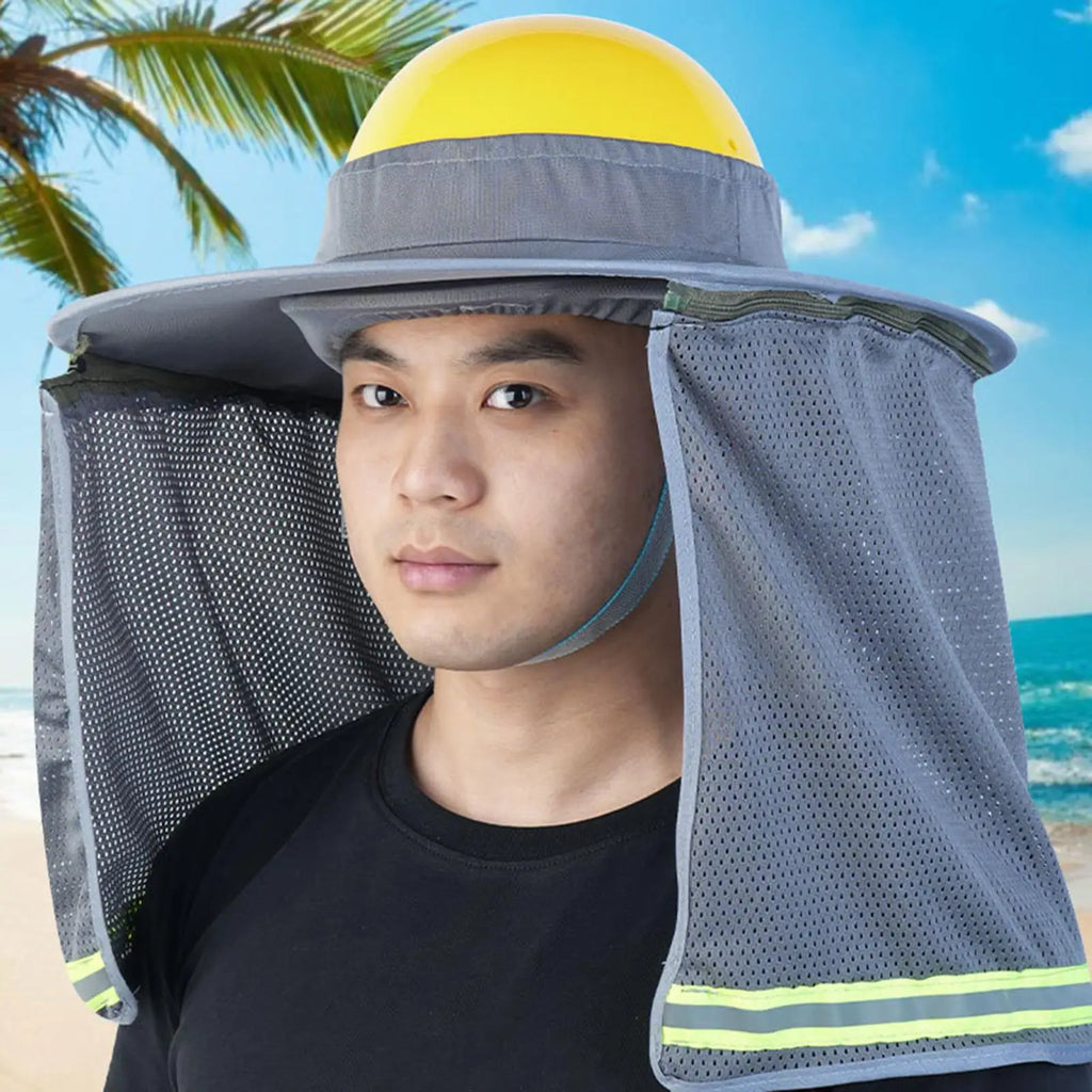 Hard Hat Sun Shade Visor – Breathable, Cooling & Reflective
