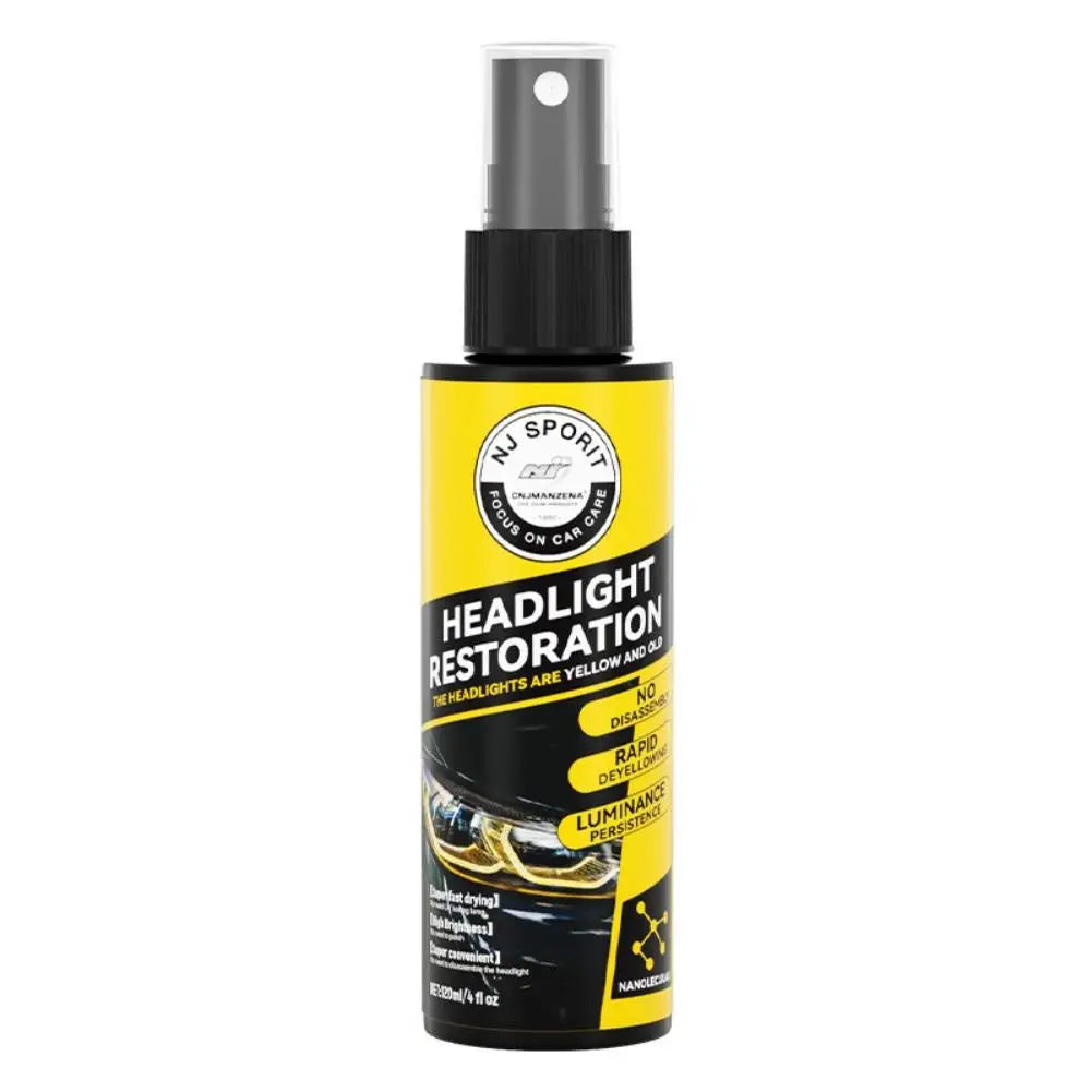 Car Headlight Restoration Spray – Anti-Oxidation UV Coating
