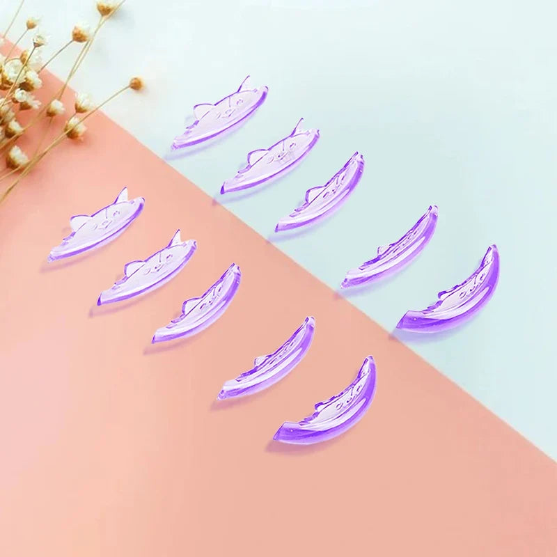 5 Pairs C Curl Silicone Lash Lift Pads Sticky Eyelash Perm Rods