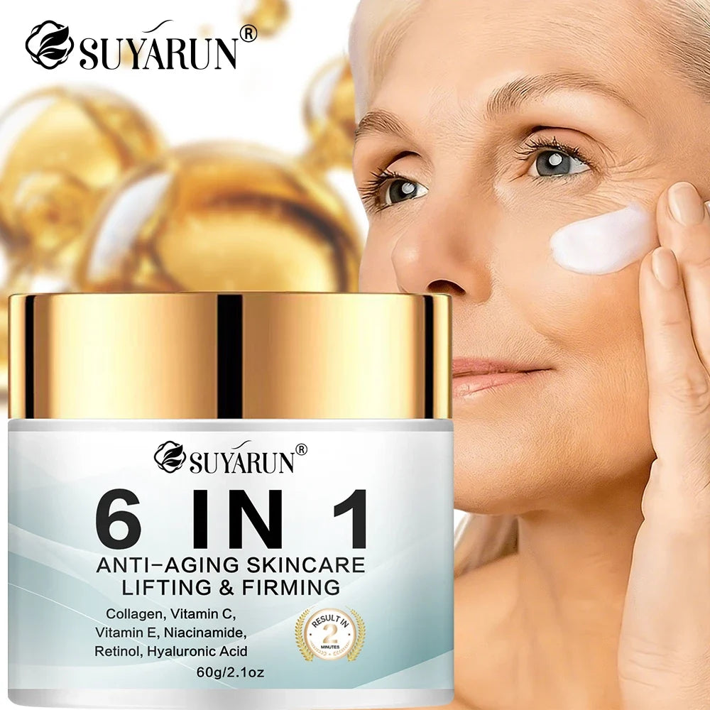 SUYARUN 6-in-1 Anti-Aging Face Cream | Collagen, Firm & Bright