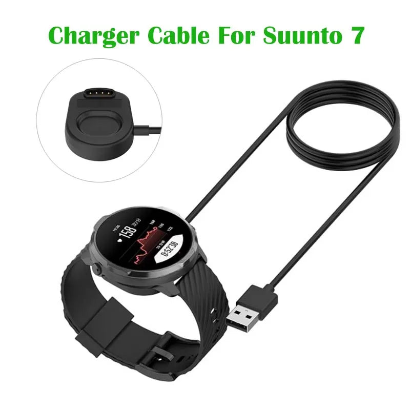 USB Charger Clip Cradle Cable for Suunto 7 Smartwatch