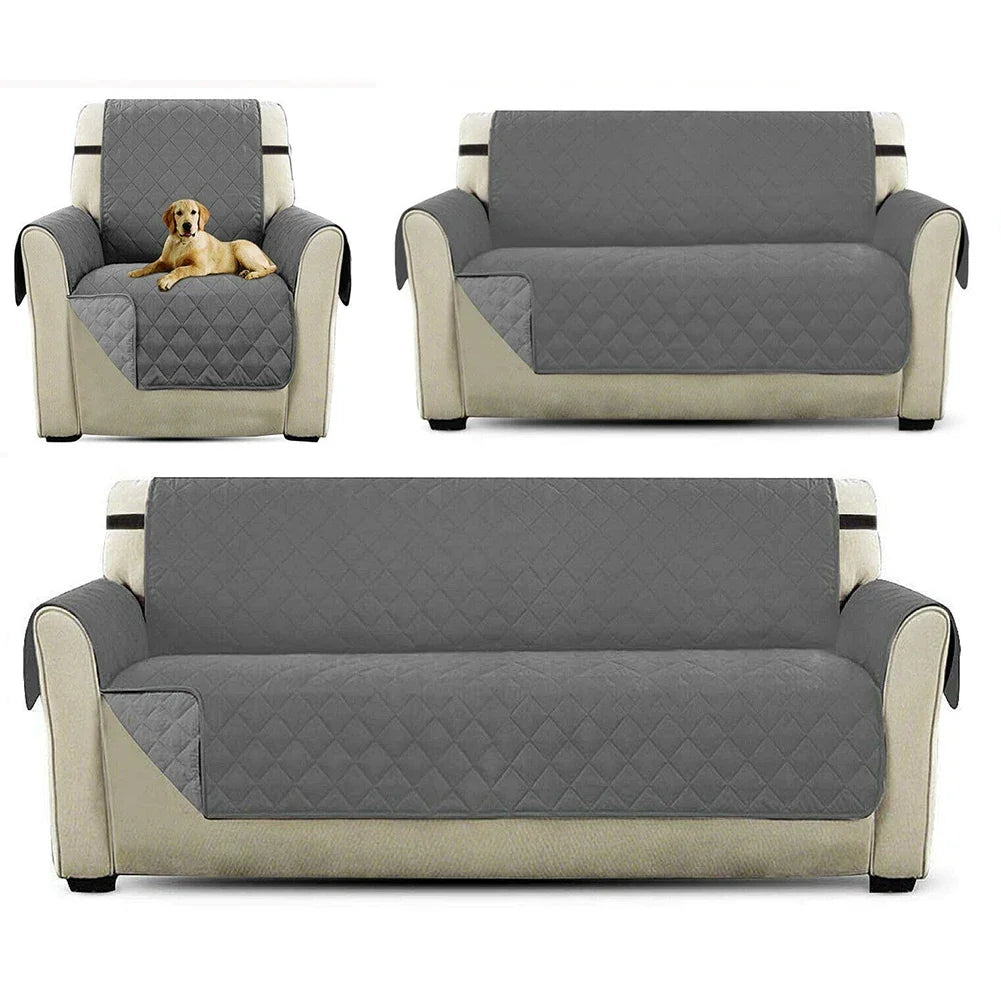 Reversible Quilted Sofa Cover 1/2/3 Seater | Non-Slip Slipcover