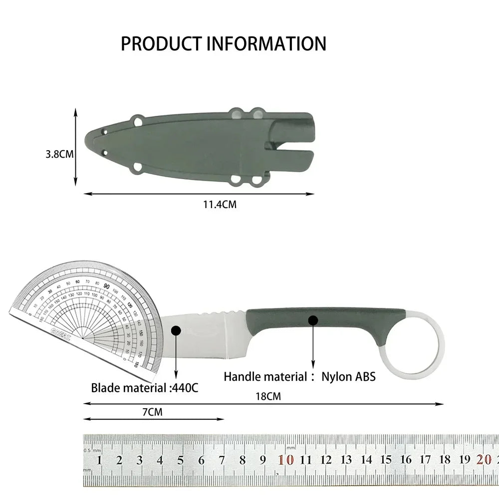 Portable Stainless Steel Fruit Knife with Sheath | Sharp Paring