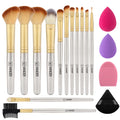 Soft Fluffy Makeup Brush & Sponge Set – Blush, Eye & Foundation