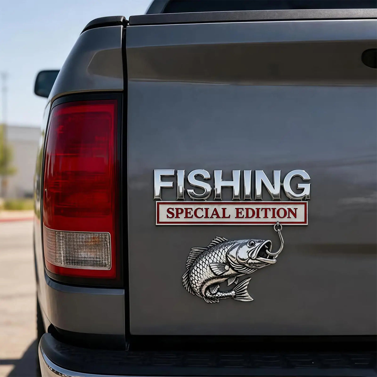 Metal Fishing Car Badge Emblem – Truck, SUV, RV & Boat Decal