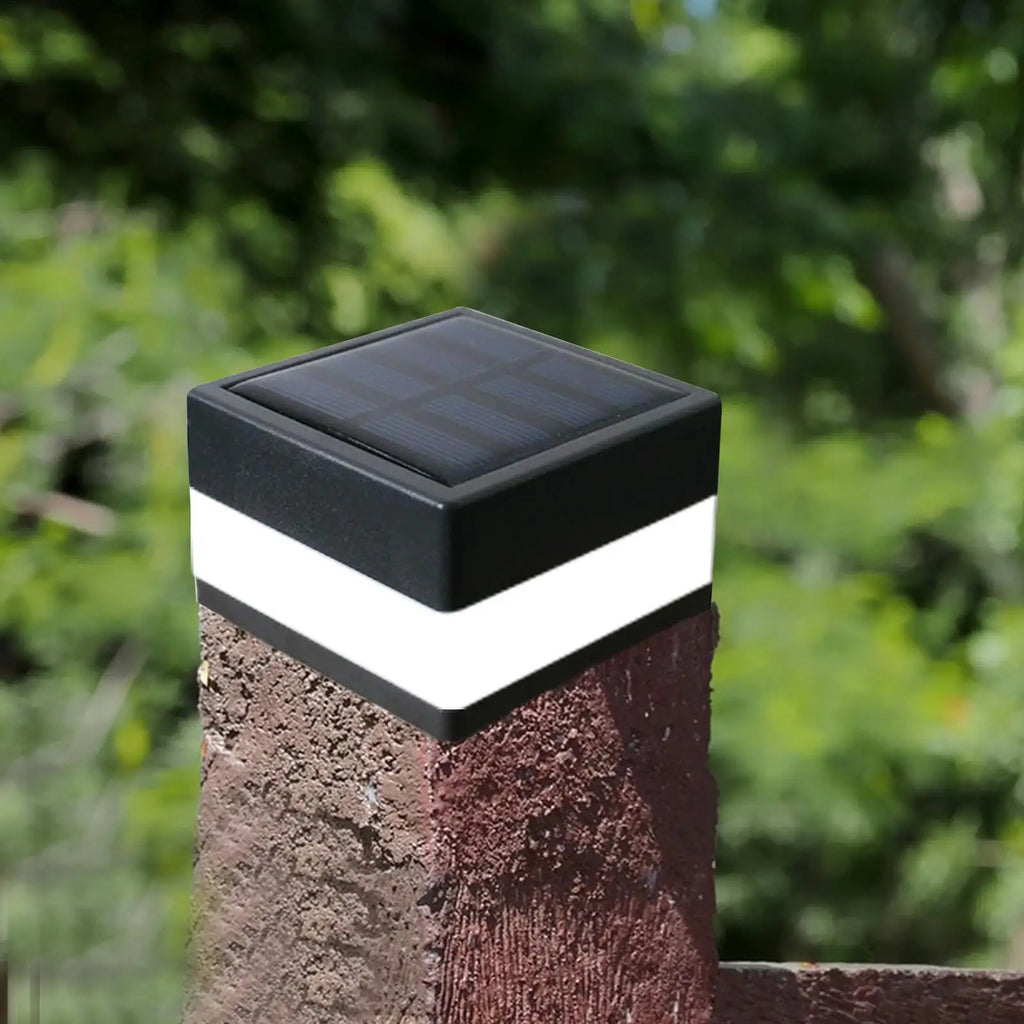 Solar Post Fence Lights Outdoor – 2-Color Waterproof Garden Lamp