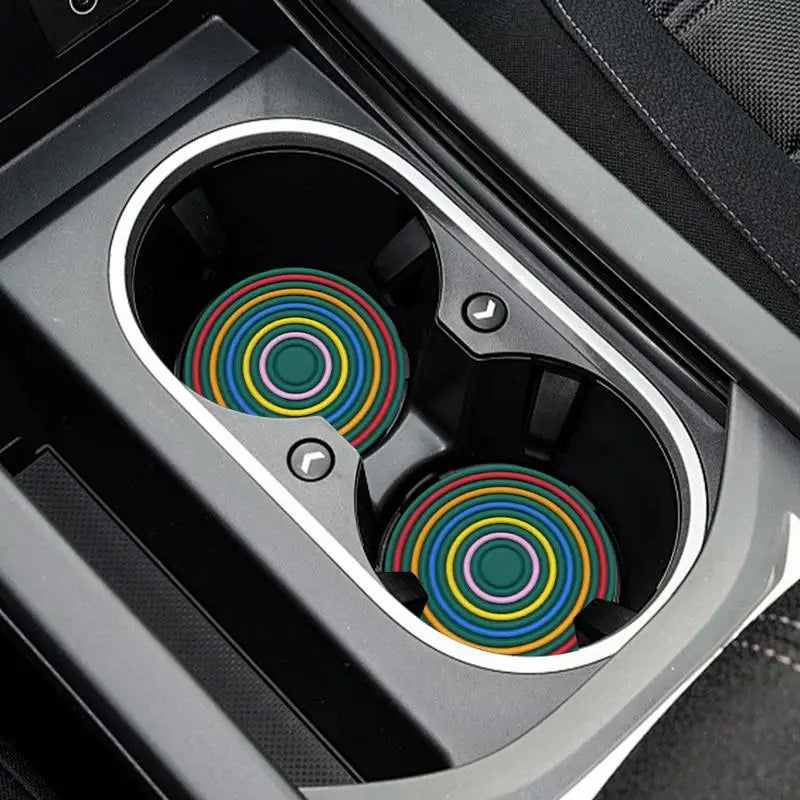Cup Holder Coasters Car Non-slip Rainbow Drink Coaster Insert