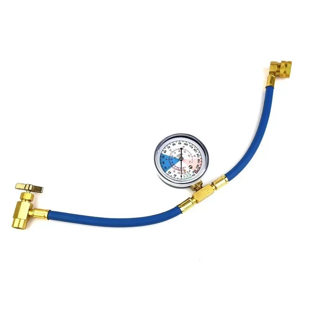 AC R134a Recharge Hose & Low Side Pressure Gauge for Cars