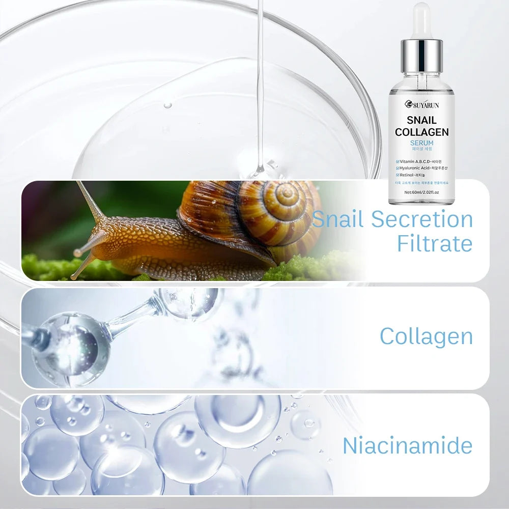 SUYARUN Snail Collagen Serum – Brightening & Anti-Aging Essence