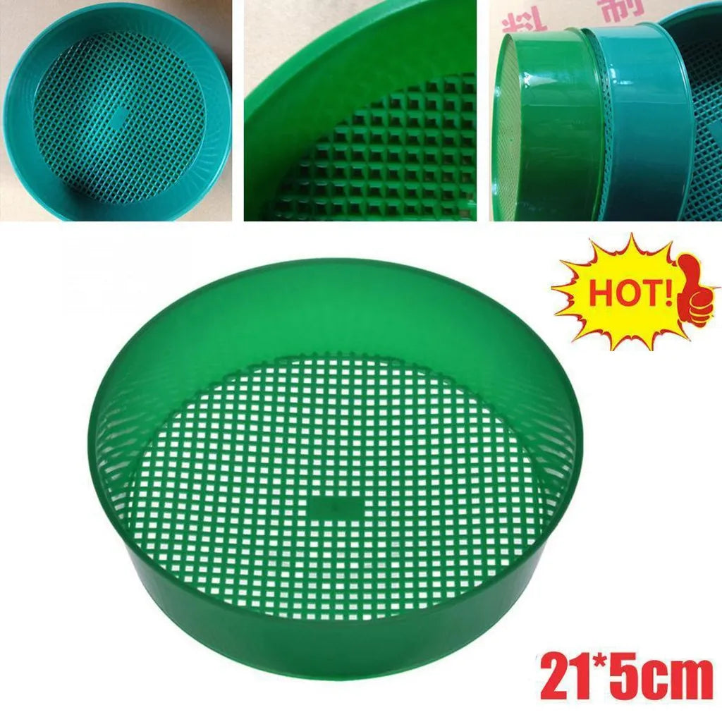 Plastic Garden Soil Sieve | Fine Mesh Sand & Stone Sifter