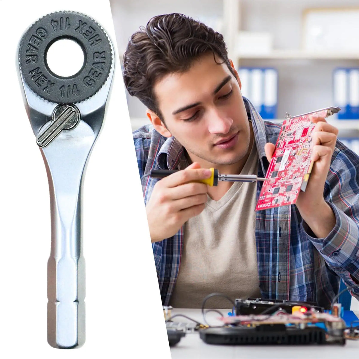 Mini Ratchet Portable Ratcheting Wrench Furniture Assembly Tool