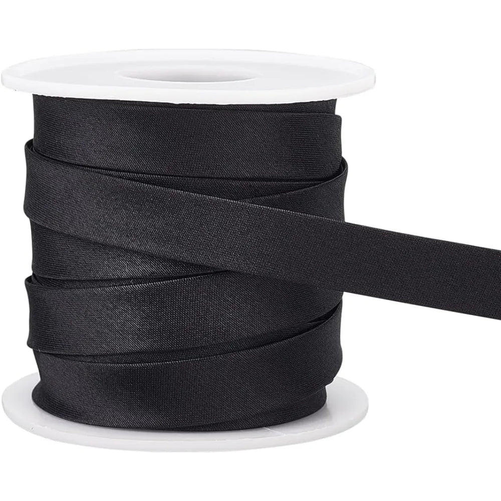 12.5M Black Satin Piping Trim Ribbon – Cheongsam & Sewing Trim