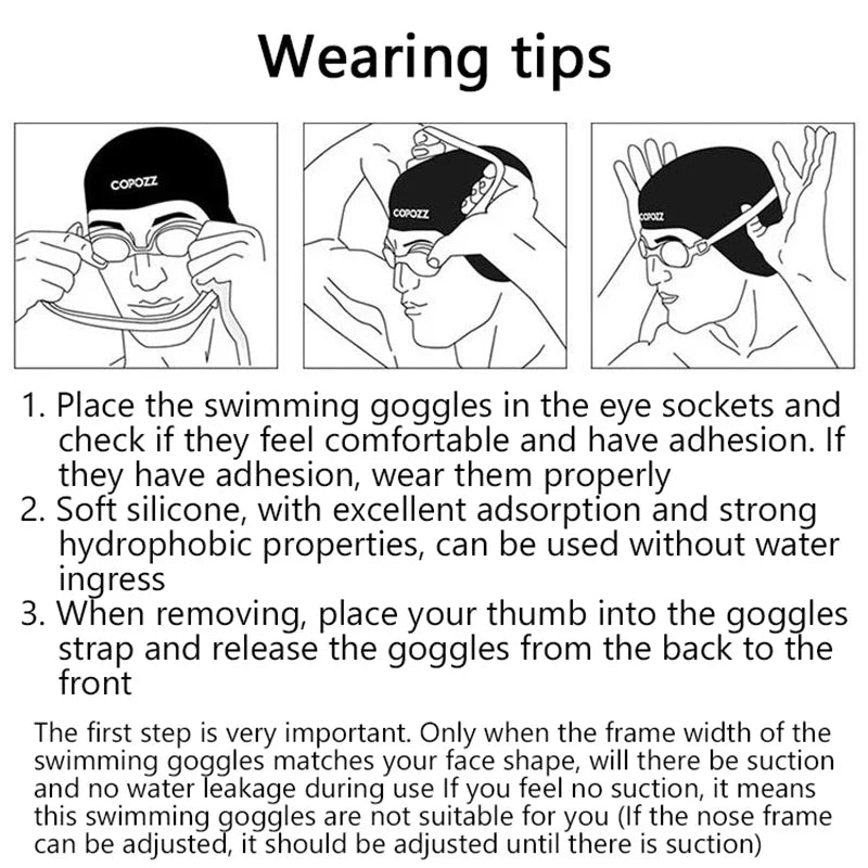 HD Anti-Fog Swimming Goggles – Large Frame Silicone Swim