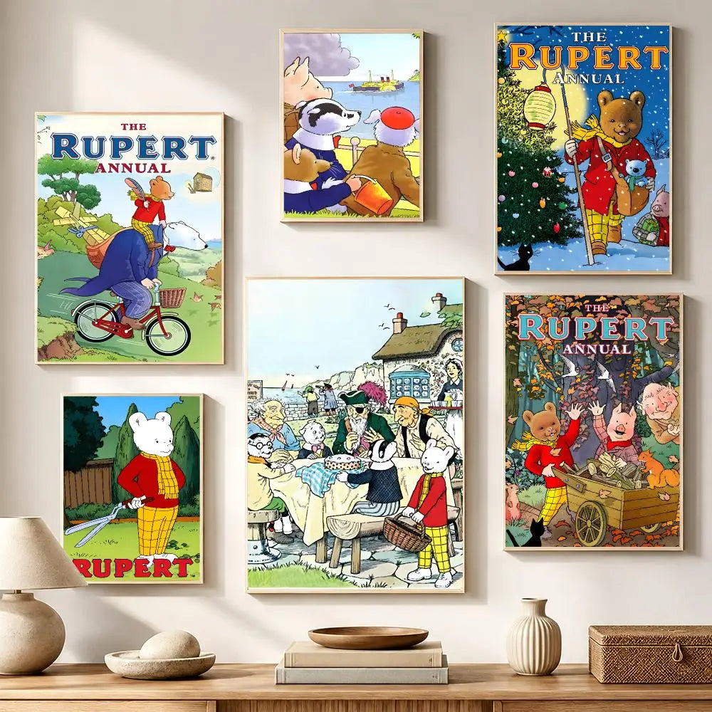 Rupert Bear Cartoon Waterproof Wall Stickers | Home Décor