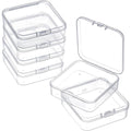 6-Pack Mini Bead Storage Containers with Hinged Lid – Clear