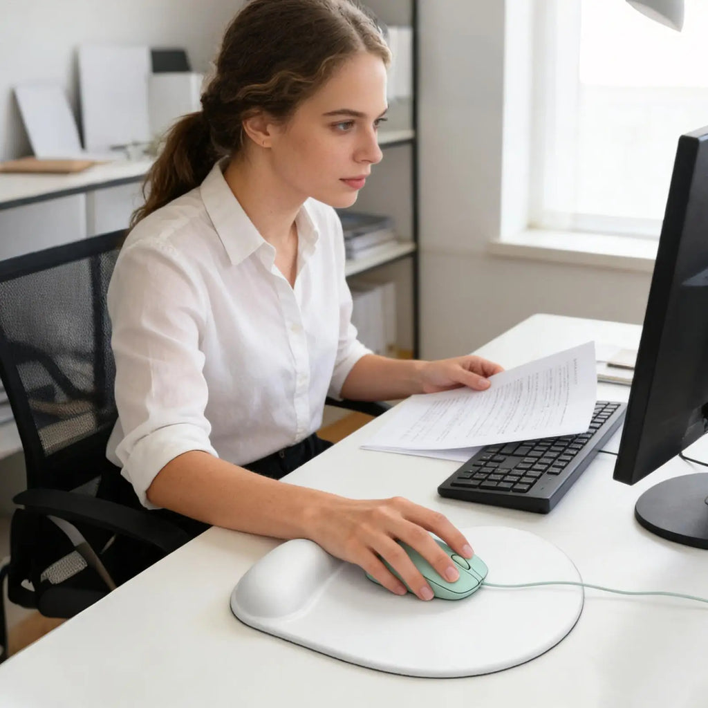 Ergonomic Mouse Pad with Wrist Rest | Non-Slip Gel Foam