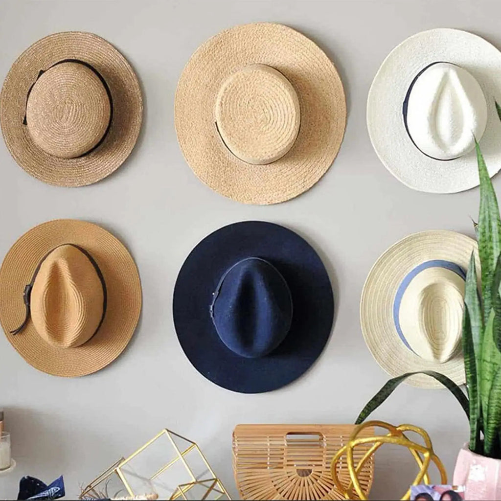 Bamboo Wall Mount Hat Rack | Double-Tier Cap Organizer