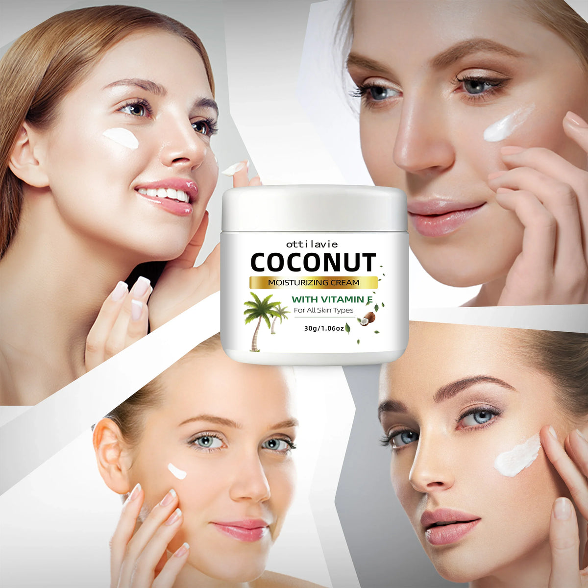 Ottilavie Coconut Cream – 24-Hr Moisture, Vitamin E & Collagen