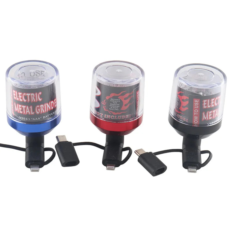 Electric Herb & Spice Grinder – Aluminum USB Tobacco Mill