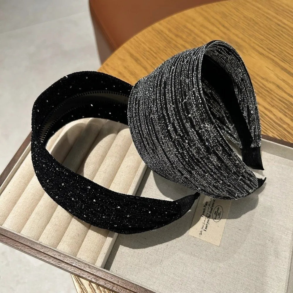 Sparkling Rhinestone Wide Headband – Moon Star Party Hairband