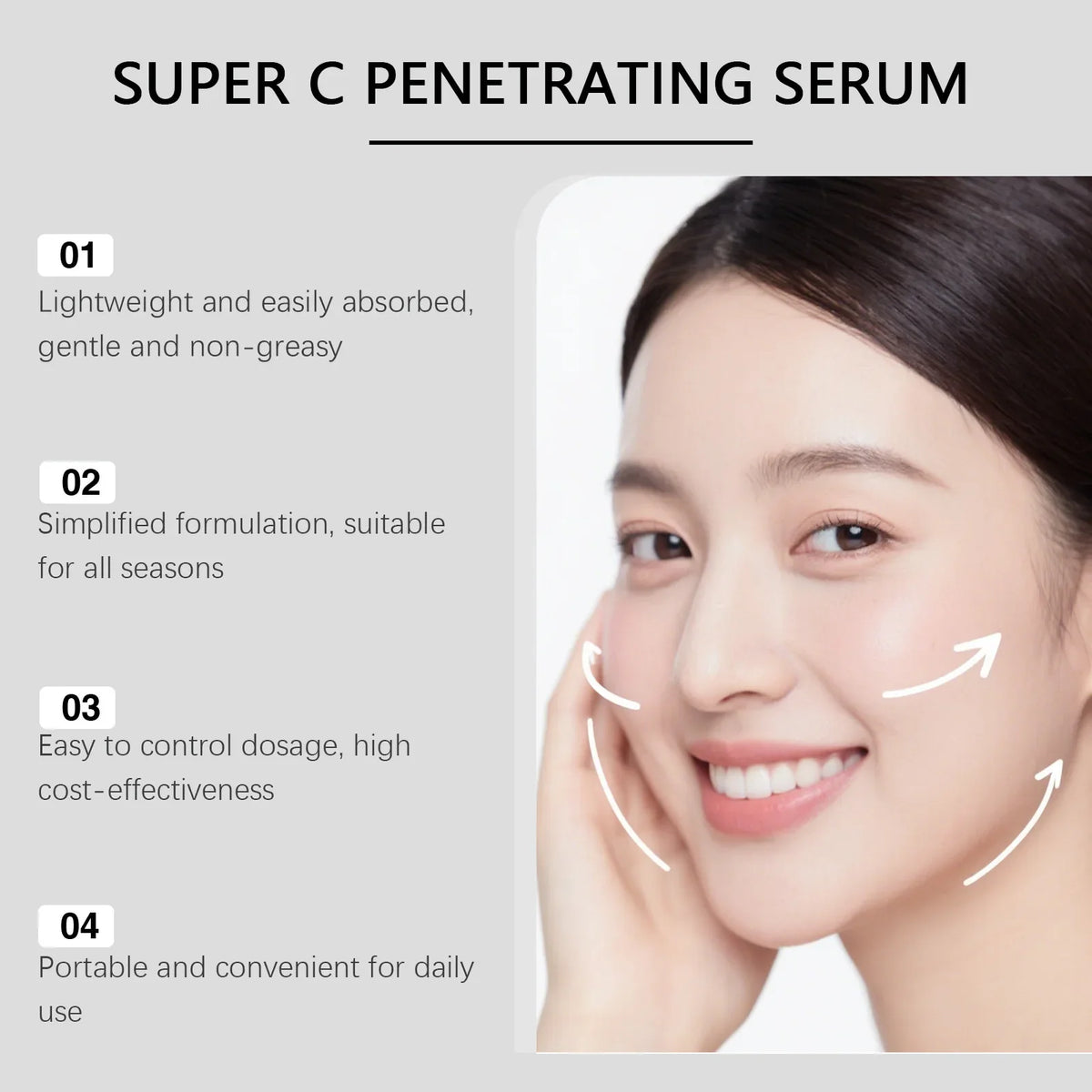 Vitamin C Facial Essence Glowing Skin Fade Fine Lines Spots Pore
