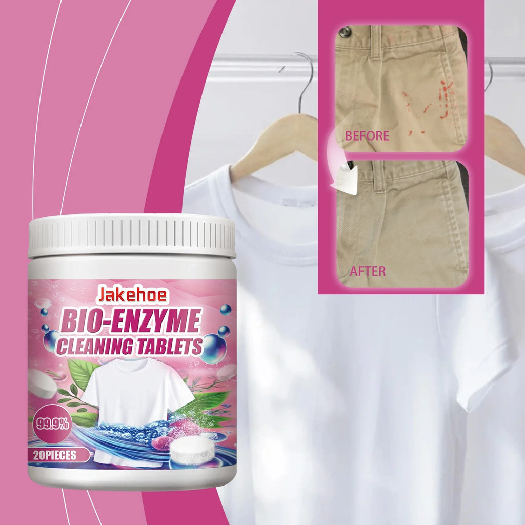 JAKEHOE Stain Remover Effervescent Tablets | Laundry Cleaning