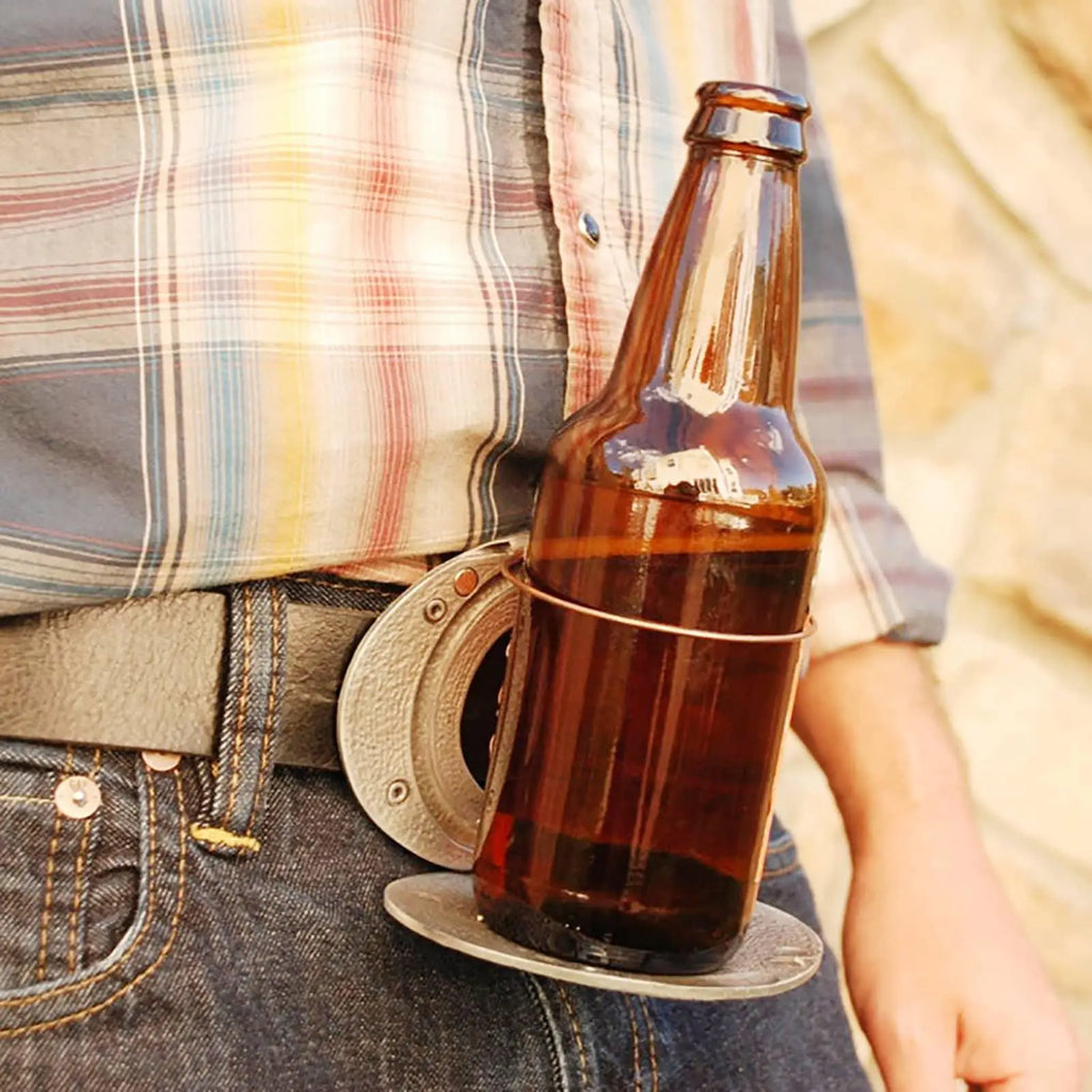 Zinc Alloy Beer Belt Buckle – Hands-Free Bottle Holder