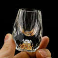 Deluxe Diamond Water Drop Shaped Gold Foil Baijiu Cup Grade Crystal