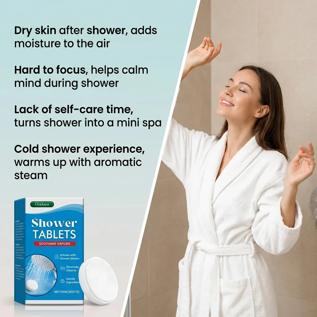 OceAura Aromatherapy Shower Steamers 5-Pack | Spa Gift Set