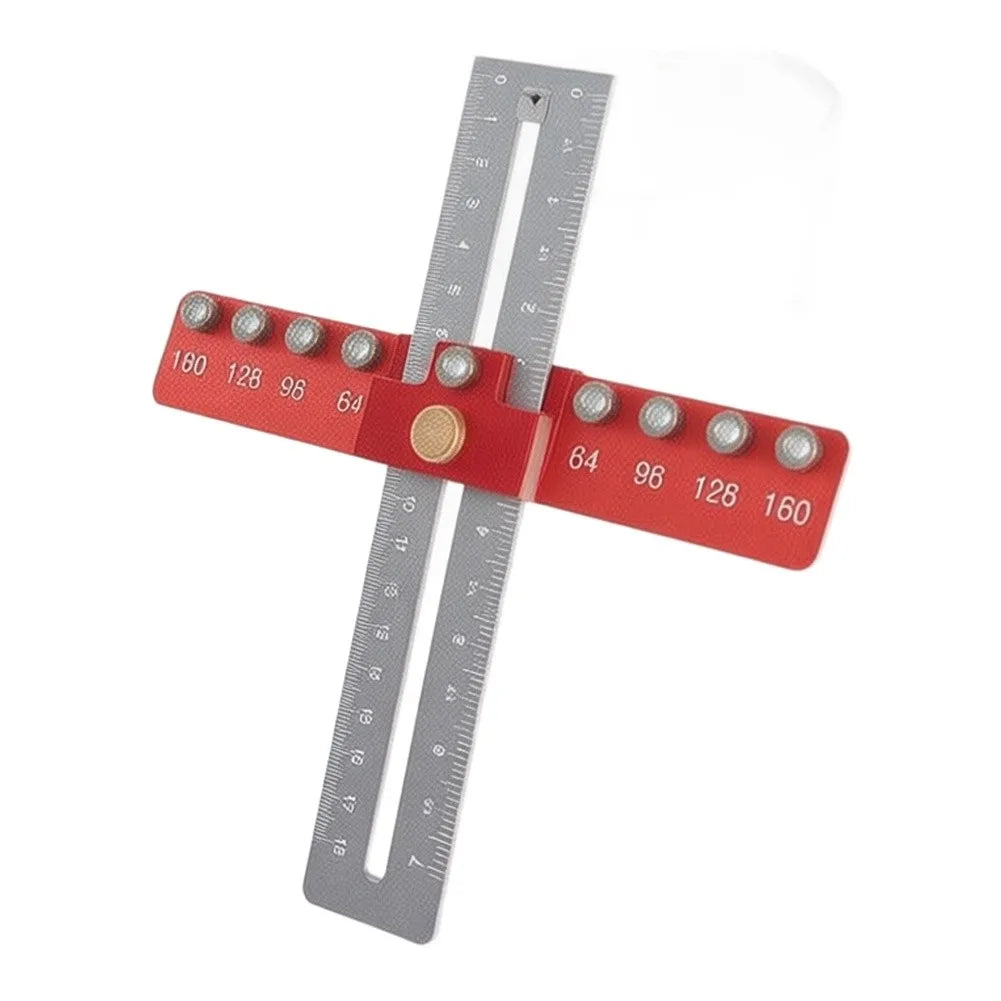 Aluminum Cabinet Handle Hole Locator & Drill Mounting Jig