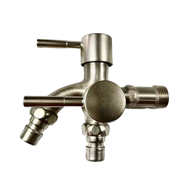 Multifunction Double-outlet Washing Machine Faucet 304 Stainless