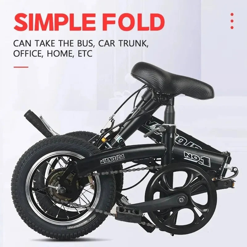 Folding Mountain Bike for Adults & Teens | Off-Road Steel Frame