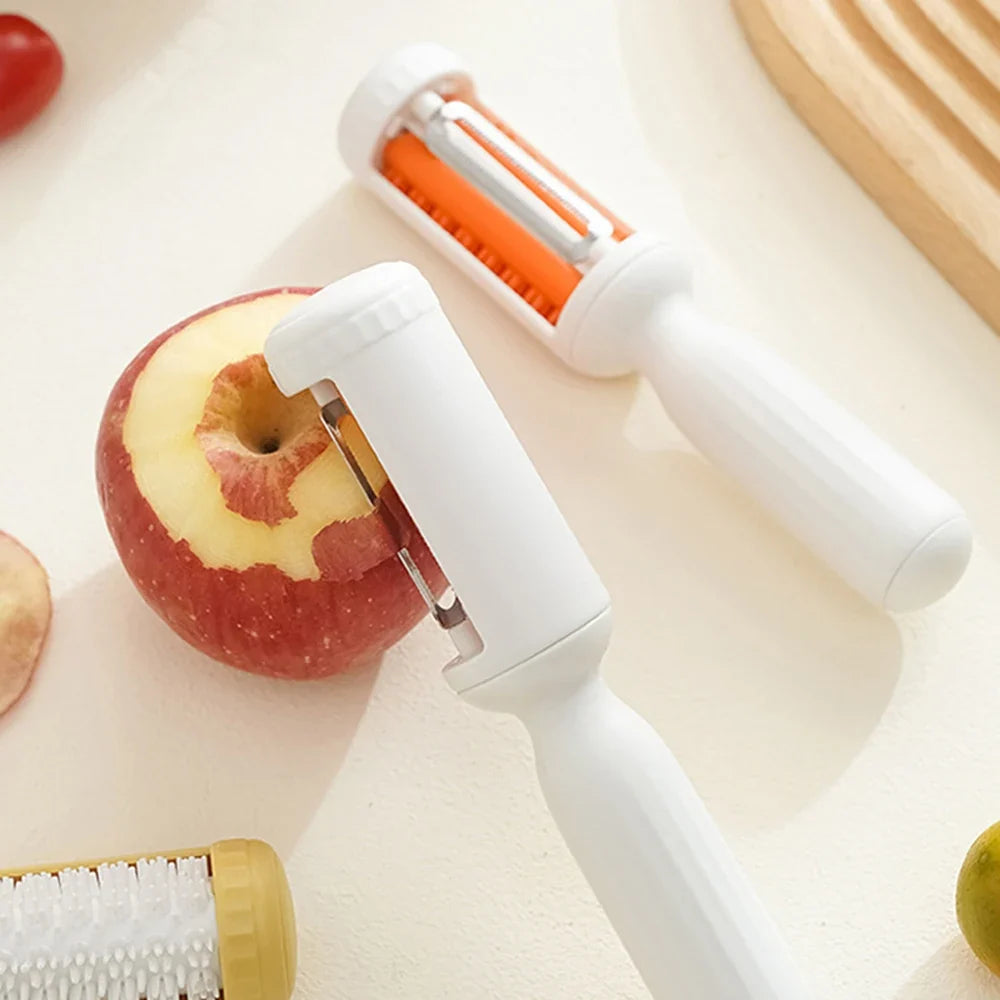 2-in-1 Vegetable Peeler with Cleaning Brush | Aihogard