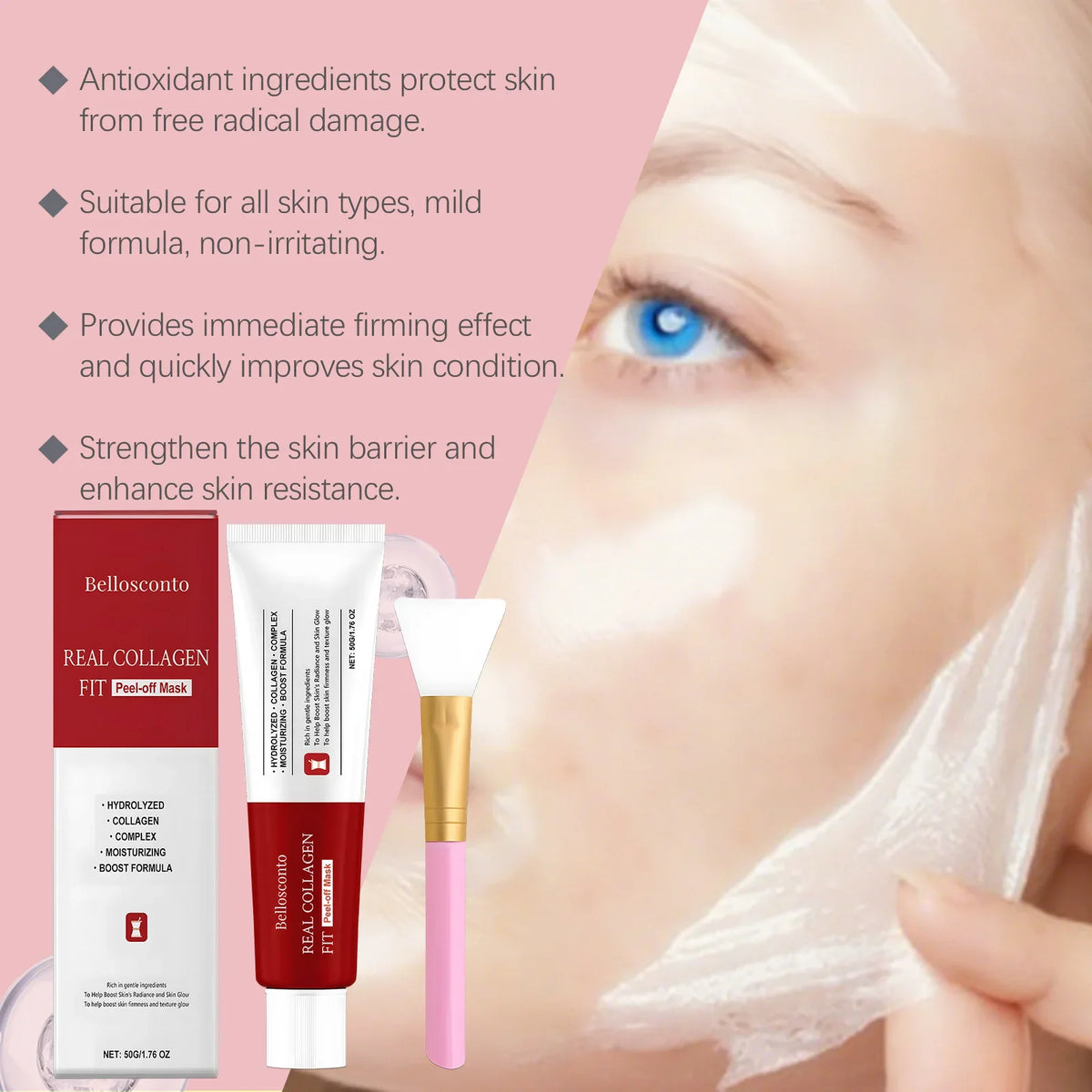 Collagen Peel-Off Mask – Overnight Moisturizing Glow Face Mask