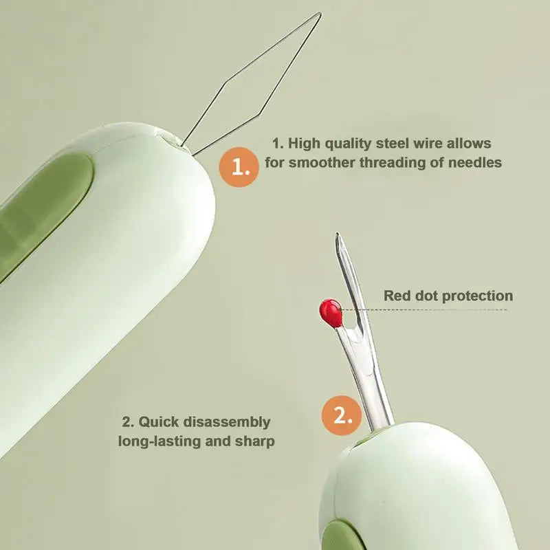 Needle Threader Seam Ripper 2-in-1 Manual Stitching Remover Household