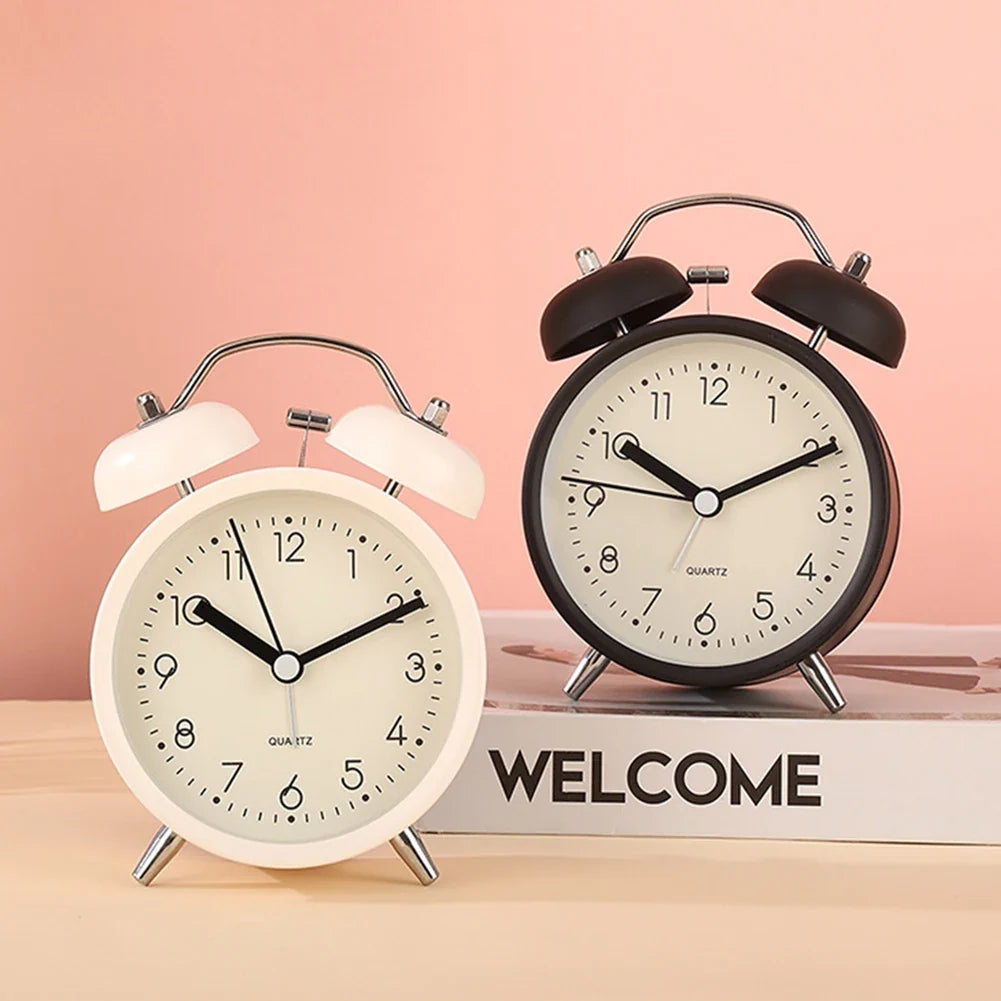 Luxfacigoo Twin-Bell Vintage Alarm Clock with Night Light
