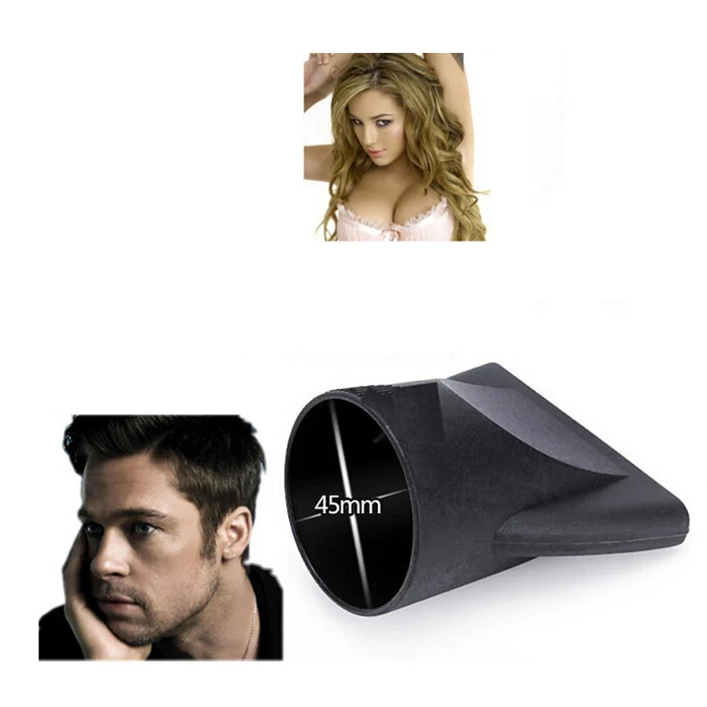 Narrow Concentrator Nozzle for Hair Dryer – Black Plastic