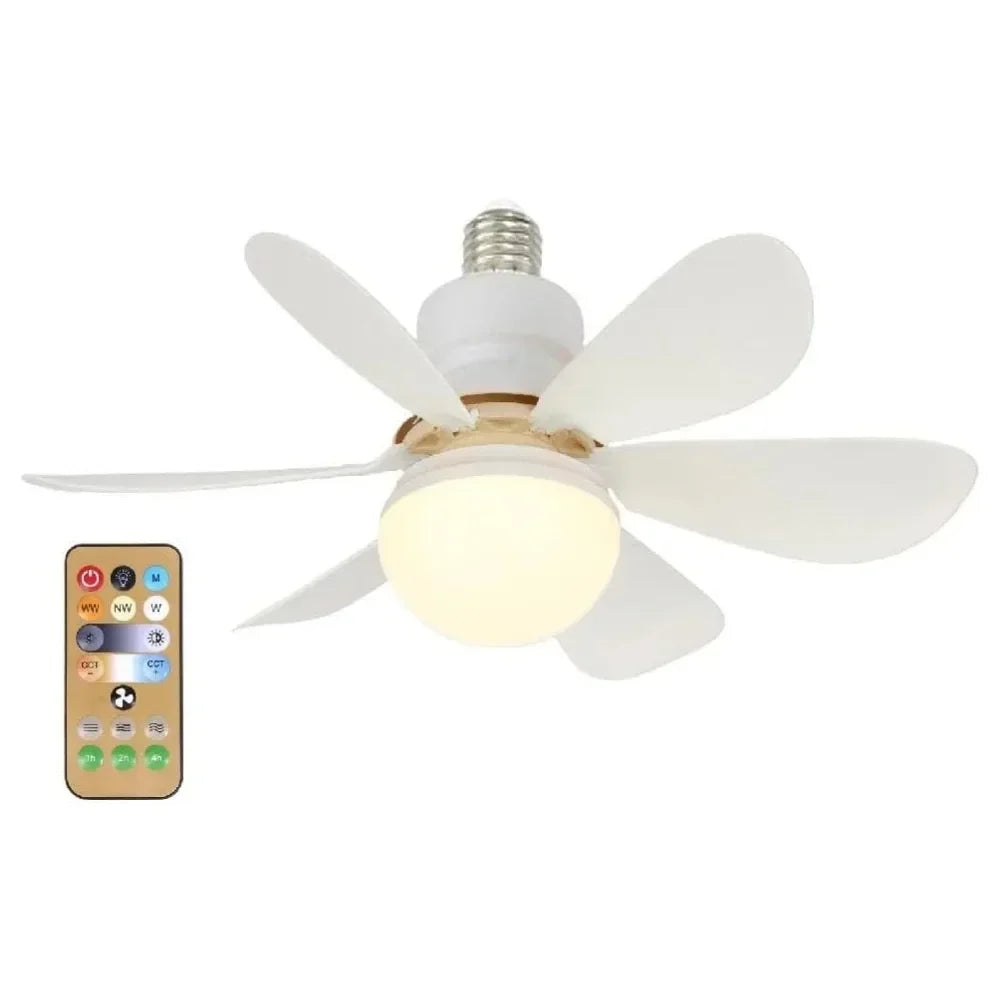 E27 LED 30W Ceiling Fan Light with Remote & Dimming