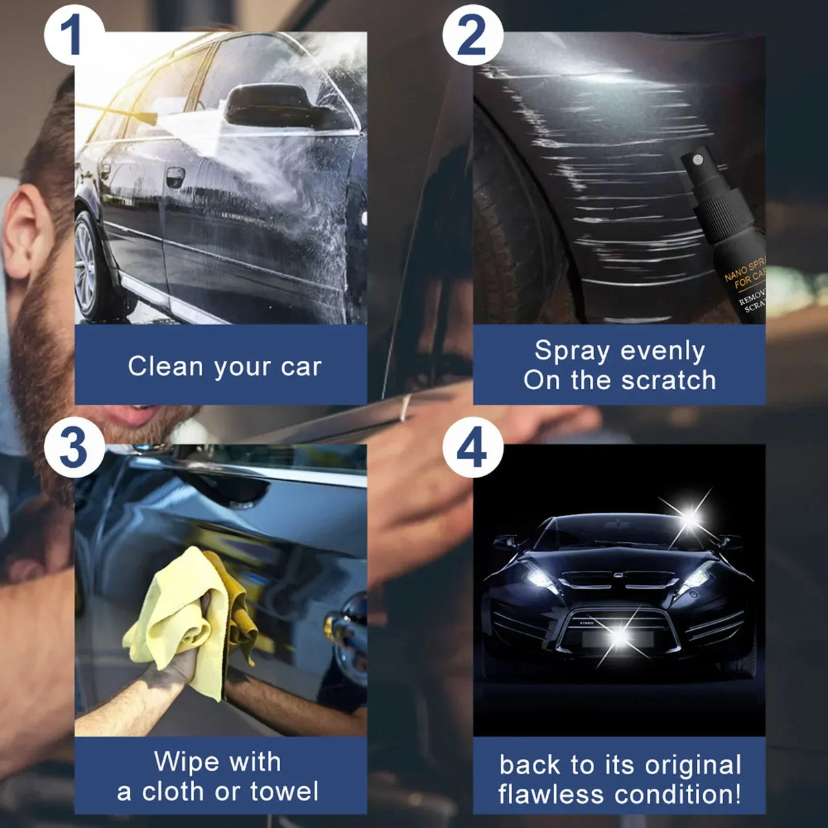 Car Nano Repairing Spray Fast Repair Scratches Polish Coating Liquid