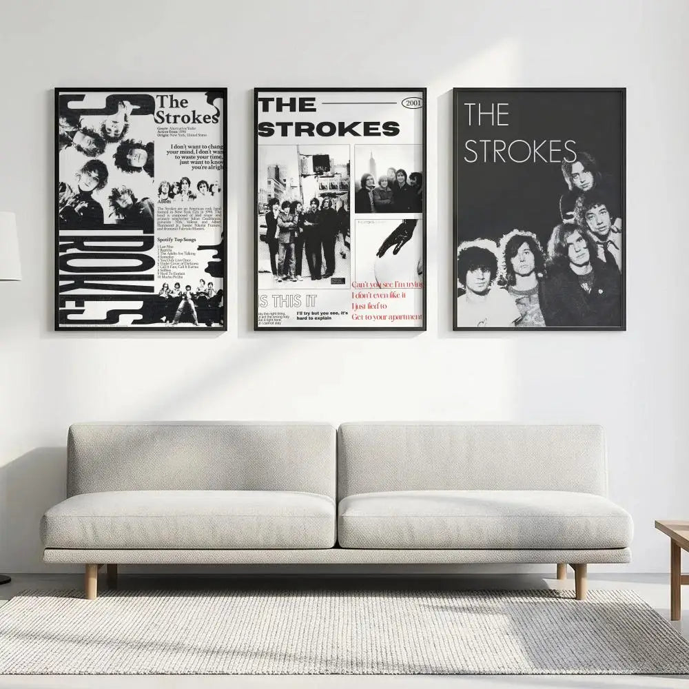 The Strokes Band HD Poster – Waterproof Sticky Wall Art Decor