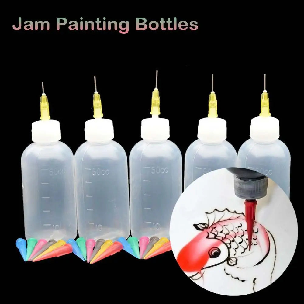 50ml Squeeze Bottle with 7 Nozzles | Baking, Crafts & Drawing