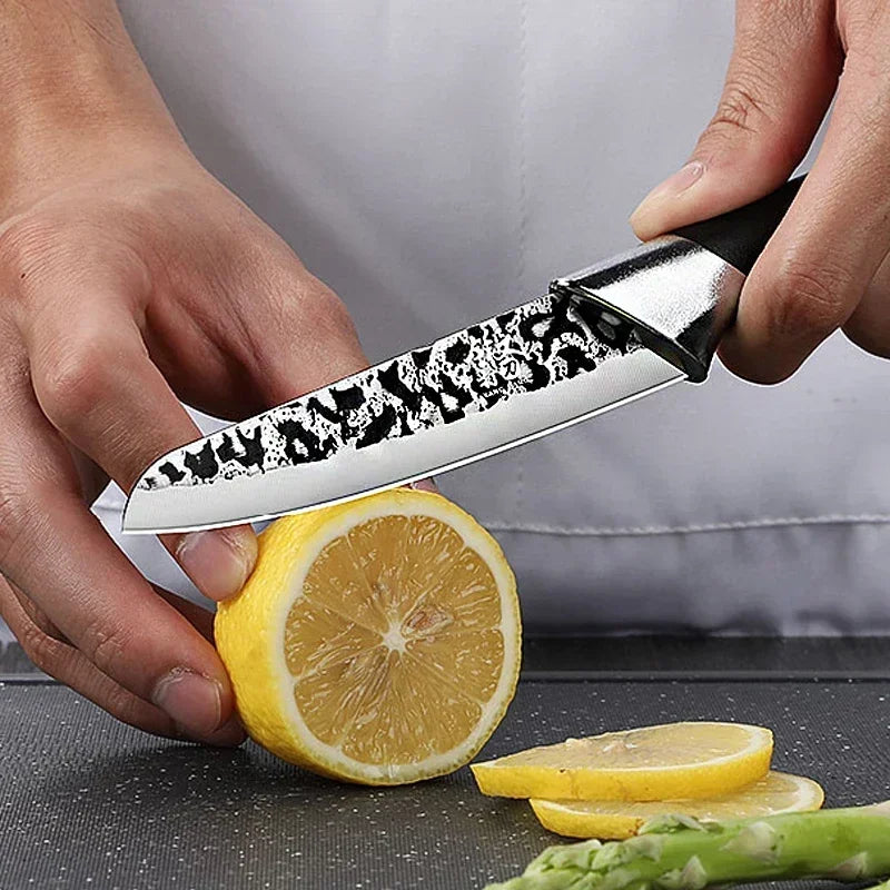 PLYS 4-Piece Stainless Steel Kitchen Knife Set with Covers