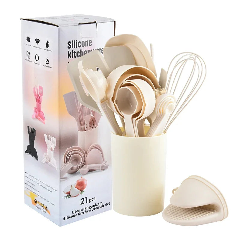 21-Piece Silicone Kitchen Baking Set – Non-Stick Cooking Tools