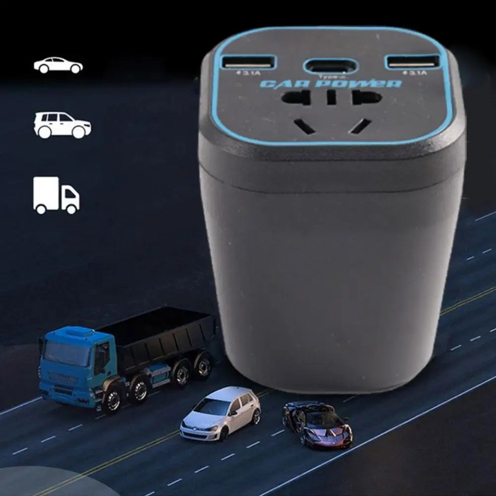 200W Car Power Inverter 12V/24V to 110V-220V | USB Type-C