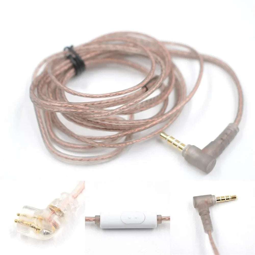 OFC Twisted 2-Pin Upgrade Cable for KZ ZS10 IEM Earphones