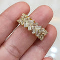 Huitan Baguette CZ Ring – Women's Luxury Wedding Band
