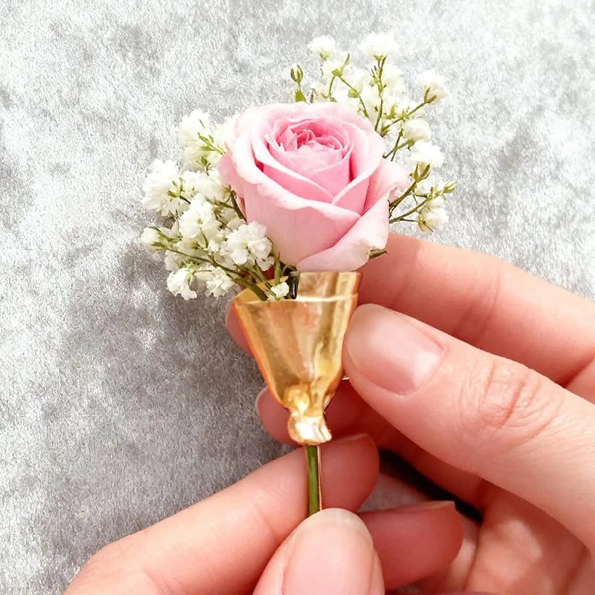 Flower Brooch Lapel Pin – Wearable Bouquet Clip for Women