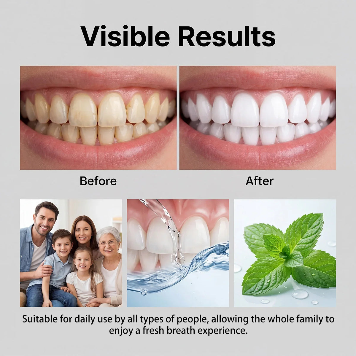 Alcohol-Free Mint Mouthwash – Brightening & Fresh Breath 30ml