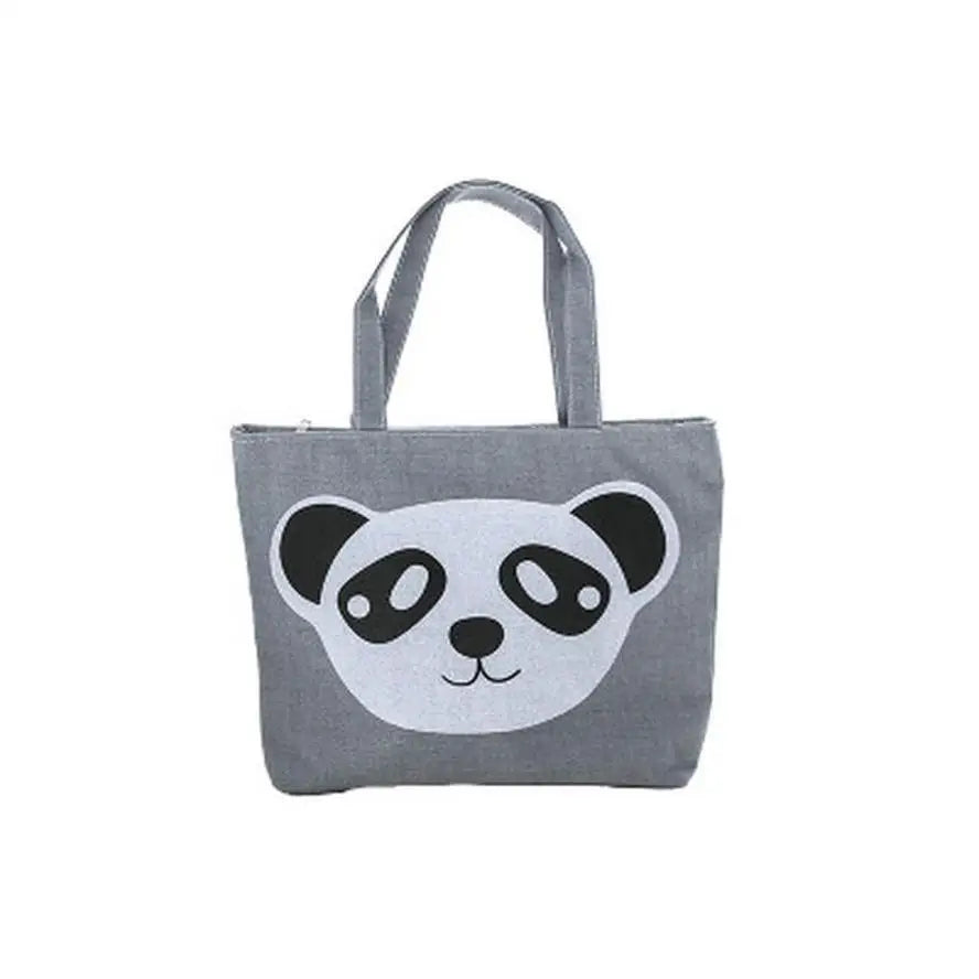 Cartoon Print Canvas Tote Bag – Large Beach & Shopping Bag